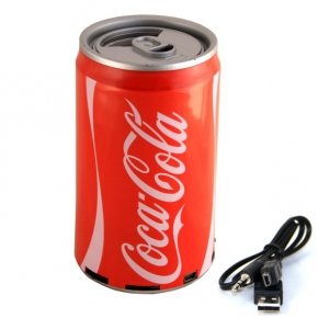 Портативная колонка Angeda Coca-Cola с MP3-плеером и FM-радио